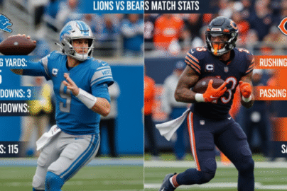 Detroit Lions vs Chicago Bears match player stats