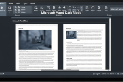 microsoft word dark mode
