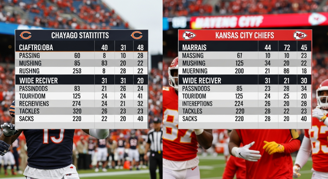 chicago bears vs kansas city chiefs match player stats