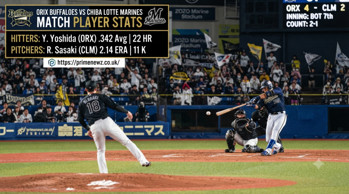orix buffaloes vs chiba lotte marines match player stats